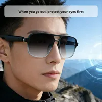 Lunettes Intelligentes Cenyuan 2025 à Changement de Couleur, Contrôle Tactile, Traduction, Chargement Magnétique, Batterie 65mA, Appels et Musique