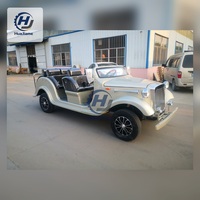 Huajiame - Carro de Golf Eléctrico de Lujo para 4 a 6 Personas, Estilo Clásico Vintage, Autobús Premium para Turismo en Resorts