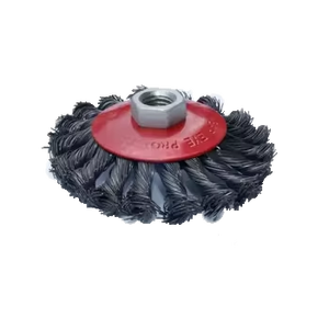 मुट्ठी भर स्टील वायर ब्रश के लिए तार ब्रश कटर बेवेल टिकाऊ तार ब्रश अखरोट के साथ - Product Image 1