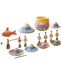 NOUVEAU Kit d'activités créatives pour enfants : Argile auto-durcissante sans four, plateau à bibelots magique en forme de nuage, ensemble de modelage avec outils et accessoires artistiques