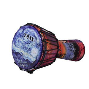 Juego de tambor de mano de 10 pulgadas al por mayor, cámara de acero inoxidable con cabeza de tambor de piel de cabra africana, estilo Bongo Congo para niños y adultos - Product Image 3