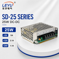 Convertisseur DC-DC SD-25C 25W 5V 12V 24V à sortie unique, large plage d'entrée 36-72VDC, alimentation industrielle régulée à découpage