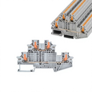 QPTV-2.5/2-2 Plug-In Automotive Industrial Spring <b>Terminal</b> Blocks Double Layer Din Rail Two Rows 2.5mm Copper 22A 4Pole - Product Image 4