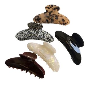 with min <b>Ornament</b> French Fashion Acetate High Quality Elegant <b>Large</b> Pan Kids Hair Claw Clip English Letters Party Use - Product Image 1