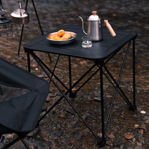 โต๊ะพับอลูมิเนียมอัลลอยด์กลางแจ้ง ฐานสี่เหลี่ยมแบบพกพา สำหรับตั้งแคมป์ ปิกนิก บาร์บีคิว - Product Image 4
