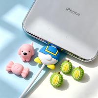 Protector de Cable de Datos de Silicona con Diseño de Dibujos Animados DR 2026, Anti-Rotura, Colores y Tamaños Personalizables para iPhone 15 Pro Max