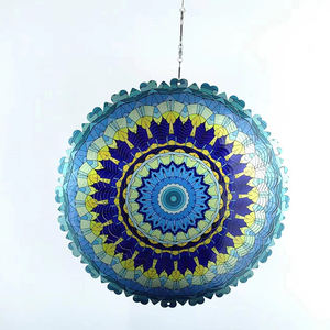 Décoration de jardin extérieure en gros : Éolienne 3D colorée en forme de fleur, en acier inoxydable, 30 cm, finition antique, logo personnalisé - Product Image 2