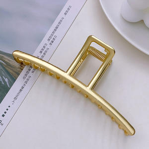 Vendita all'ingrosso di 4.7 personalizzata "Jumbo grande oro metallo accessori lega per capelli pinza per capelli per capelli spessi per le donne - Product Image 2