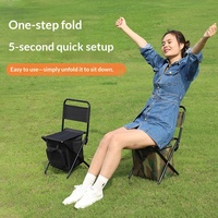Tabouret de camping pliable portable en tissu Oxford avec sac de rangement grande capacité pour pique-nique et croquis