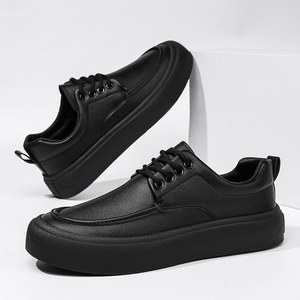 Chaussures habillées montantes en cuir pour hommes, confortables, à lacets, pour le bureau et les affaires, respirantes, à bout rond, pour usage quotidien - Product Image 2