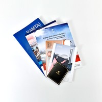 Impression personnalisée en offset de prospectus A4 couleur unie, pliage en trois, pour publicité d'entreprise, en papier Kraft/Cuivre