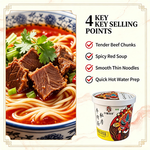 Bouillon <span class=keywords><strong>de</strong></span> bœuf instantané pour ramen savoureux au goût <span class=keywords><strong>de</strong></span> bœuf braisé, nouilles riches en bouillon <span class=keywords><strong>de</strong></span> bœuf, amidon <span class=keywords><strong>de</strong></span> blé, certifié FSSC22000 5 - Product Image 2