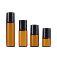 Bernstein glasflasche Rolle auf 1ml 2ml 3ml 5ml Für ätherische Parfüm öle Kosmetik gläser Leerer Rollerball auf Flaschen