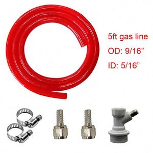 Línea de gas CO2 de PVC 3 <span class=keywords><strong>pies</strong></span> 5 <span class=keywords><strong>pies</strong></span> línea de tubo de manguera de cerveza con grifo y desconexión de barril de bloqueo de bola - Product Image 6