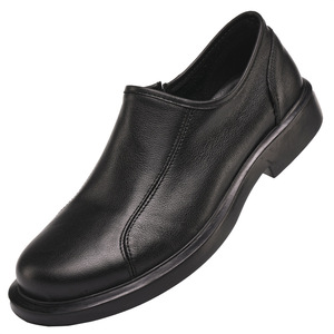 Chaussures bateau confortables pour hommes en cuir véritable à enfiler, bout rond, semelle extérieure en caoutchouc souple, semelle intermédiaire en EVA, toutes saisons - Product Image 4