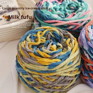 Sợi len nhung chunky Chenille Charmkey bán chạy, 160 gram, mềm mại như lông em bé, một màu, 100% polyester, dùng để làm chăn tự làm - Product Image 2