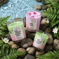 Bougie parfumée en verre style matcha latte, cire de soja naturelle, sans fumée, longue durée, style INS, cadeau, best-seller transfrontalier