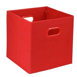 Cloth Storage Cubes Bins Baskets Containers with Dual Metal Handles for Home Closet Nursery Drawers Organizers