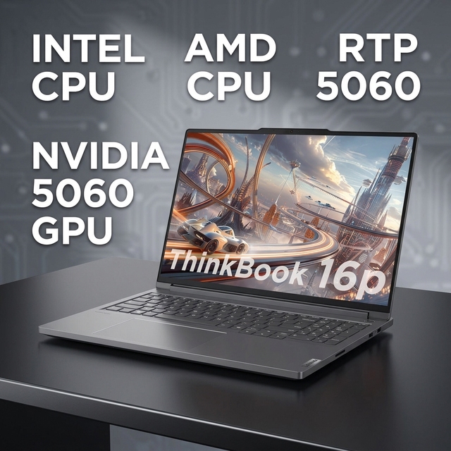 Lenovo for ThinkBook 16P 14th Gen I9 for GeForce RTX 5060 Discrete Graphics 165Hz 3200x2000 Student-oriented Gaming Laptop