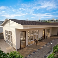 Panneau de toit pour petites villa, facile à assembler, prix bas, carreaux Sandwich, petite Structure