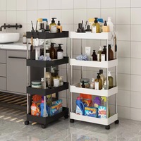 2 niveaux/3 niveaux/4 niveaux grand chariot utilitaire roulant Rack Cuisine chambre organisation étagères Rack de rangement dans le chariot à main