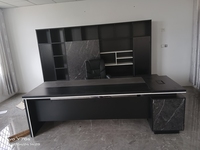 Mobilier Bureau en marbre noir du patron