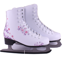 Patins à glace blancs au design classique personnalisé, chaussures de patinage sur glace les plus populaires pour femmes