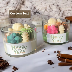 Vela Aromática Orgánica Hecha a Mano con Cera de Soya LANJO, Decoración para el Hogar con Diseño de Cactus y Suculentas, Larga Duración, Regalo para el Día del Padre y Acción de Gracias - Product Image 2