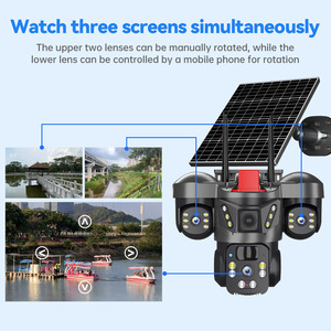 Caméra de Sécurité Solaire Régis 12MP à Triple Objectif Extérieure avec Détection Humanoïde V380, Carte SIM 4G et Panneau Solaire - Product Image 2