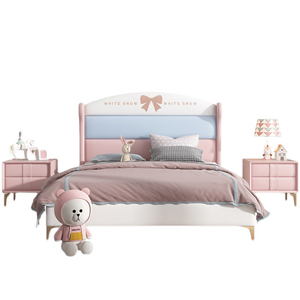Set <span class=keywords><strong>Letto</strong></span> per Bambini in Stile Retrò Americano, Telaio <span class=keywords><strong>Letto</strong></span> di Alta Qualità, Morbido e Popolare, Design Minimalista Rosa - Product Image 6