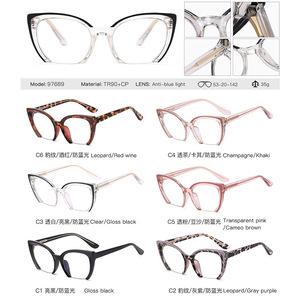 <span class=keywords><strong>Moda</strong></span> TR90 Anti luz azul bloqueo ojo <span class=keywords><strong>de</strong></span> gato <span class=keywords><strong>gafas</strong></span> <span class=keywords><strong>de</strong></span> lectura mujeres Semi sin montura Rosa anteojos marco visión lejana <span class=keywords><strong>gafas</strong></span> ópticas - Product Image 3