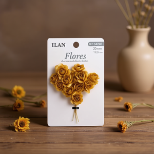 Fiori di Carta ILAN 20mm 12pz Decorazioni Floreali Essiccate - Product Image 2