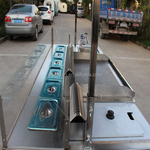 รถเข็นขายอาหารเคลื่อนที่กลางแจ้งแบบสั่งทำรุ่น JX-CR180 รถเข็นขายขนมปังแพนเค้ก - Product Image 5