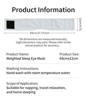 Masque de sommeil lesté à marque privée, aide à la relaxation par la gravité, en velours doux, bloquant la lumière, favorisant un sommeil profond, pour les voyages et la maison