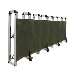 Road Barricade for Vehicle and Crowd Control Manual Collapsible Barrier Gate with Canvas