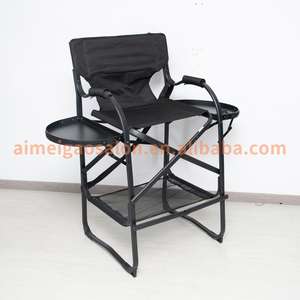 كرسي مكياج قابل للطي من سبائك الألومنيوم عالية القدم كرسي مدير رفع كرسي مزدوج مسند رأس تجاري للأثاث - Product Image 3