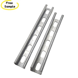 1-5/8&quot; X 1-5/8&quot; Galvanized Steel 12 Gauge Metal <strong>Strut</strong> Channel with Slotted 10ft IMC Framing Wall Bracket Unistrut - Product Image 1