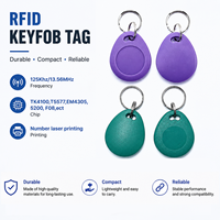 Porte-clés RFID 125 KHZ en ABS avec puce 2/UID, étanche, pour contrôle d'accès hôtelier et professionnel