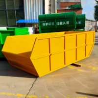 Conteneur à déchets latéral en tôle d'acier galvanisé de 35 m³, benne à déchets latérale pour remorque de transfert de construction extérieure