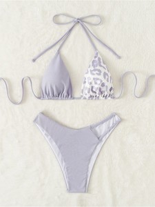 Adolescentes, moda quente mulheres topless biquíni <span class=keywords><strong>skimpy</strong></span> duas peças cor sólida sexy roupa de banho - Product Image 3
