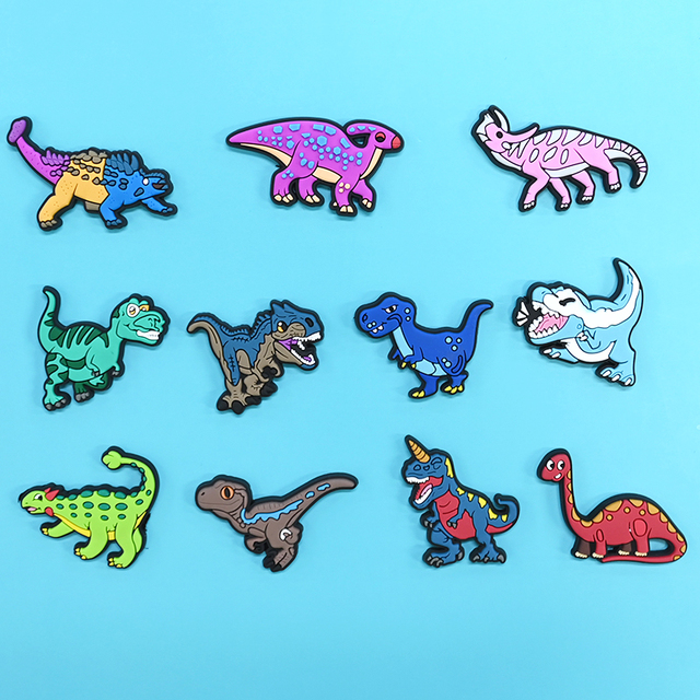 Hot Selling Cartoon Dinosaur Shoe Decoration Clog Charms Pvc Shoe Charms Gifts for Diy Shoe Decoration Clog Charms