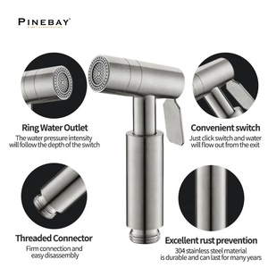 PINEBAY, новый дизайн, ванная комната, туалетная мойка из нержавеющей стали, биде, распылитель с угловым клапаном - Product Image 2