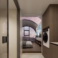 Maisons préfabriquées Maison modulaire de luxe moderne & Maison capsule ronde & Mini maisons Maisons minuscules