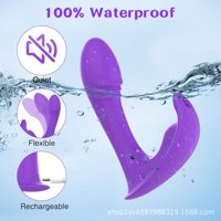 Dispositif de masturbation invisible portable pour femmes adultes avec télécommande sans fil, stimulation à double choc à 10 vitesses