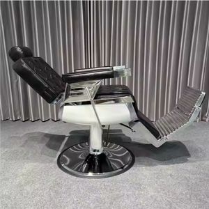 k Black Tufted Barber <b>Chair</b> Hydraulic Salon Reclining <b>Chair</b> Leather Tattoo Treatment <b>Chair</b> for Hair Studio - Product Image 3