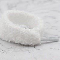 Olian Lacets plats en peluche doux de 1.5cm de large durables et personnalisés Lacets en polyester pelucheux pour baskets Chaussures décontractées
