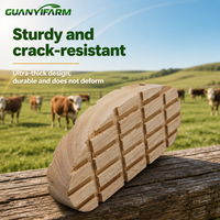 Blocs de sabots en bois dur pour le traitement de la lambeauté du bétail, blocs de sabots rainurés en bois dur pour le soin vétérinaire des sabots bovins