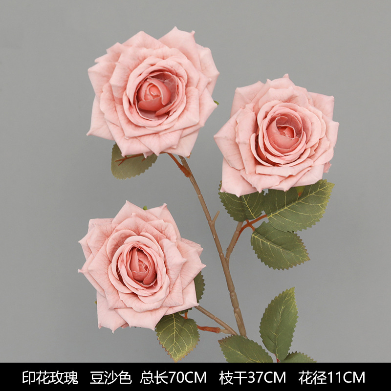 Printed rose bean paste