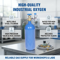 Cylindre à oxygène en acier sans soudure 2L-150L, haute pression, pour usage médical et industriel