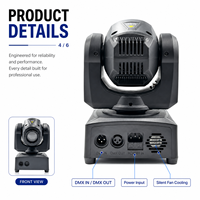 Mini Proyector LED de Metal de 30W/60W con Gobo, 2900K RGBW DMX512, Control por Voz Automático, Efectos de Escenario para Clubes, Bares, Conciertos y Bodas